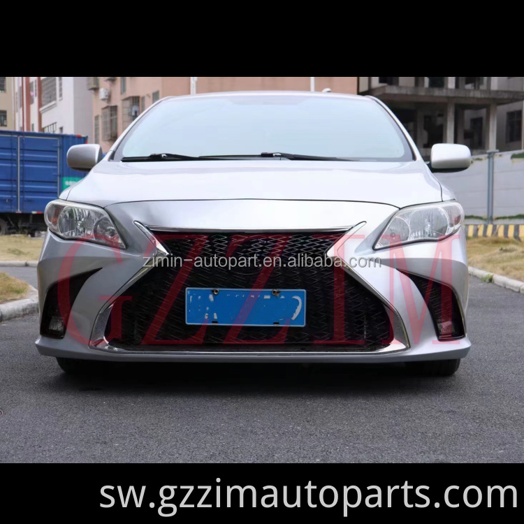 Mbele na Nyuma na Upande wa Bodykit ya Corolla 2010-2013 Uboreshaji kwa Mtindo wa ES